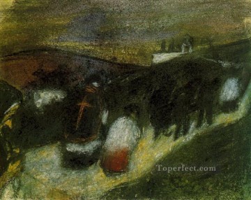  cubism - Rural burial 1900 cubism Pablo Picasso